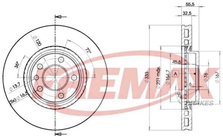 Гальмівний диск FREMAX BD-3020