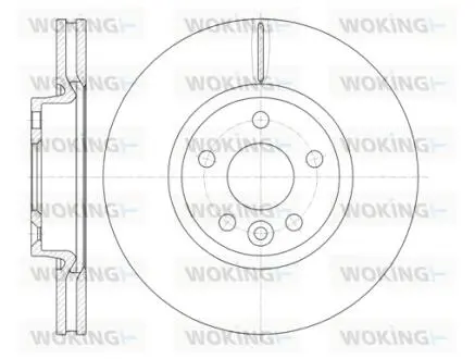 Гальмівний диск перед. Mondeo IV/S-MAX/Galaxy 06-15 (300x28) WOKING D61019.10
