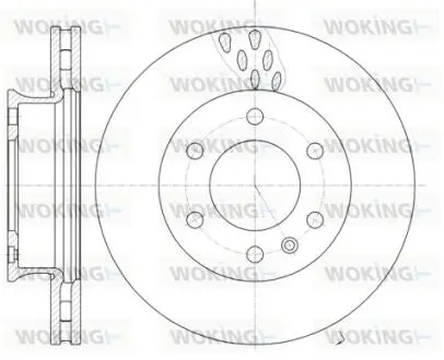 Гальмівний диск перед. Crafter/W906/W907 (06-21) WOKING D61034.10