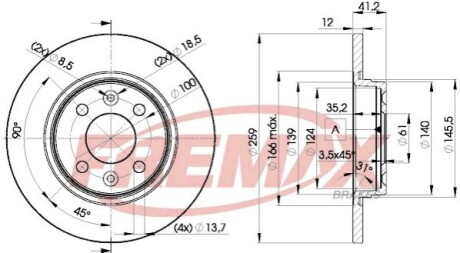 Тормозной диск FREMAX BD-4707