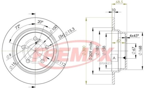 Тормозной диск FREMAX BD-0413