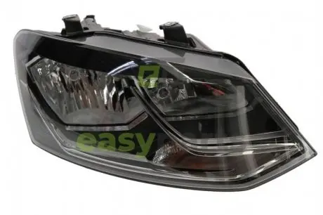 VW Фара основная галоген с мотором,с лампами H7/H7 W5W WY21W прав.Polo 14- HELLA 1EB 012 034-021
