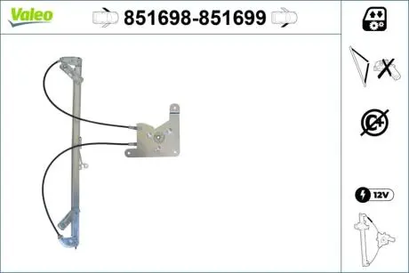 Стеклоподъемник Valeo 851698