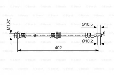 Шланг гальмівний BOSCH 1 987 481 A46