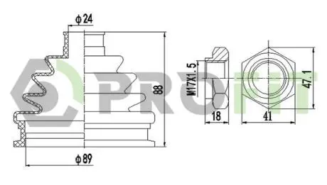 Фото пильник ШРКШ гумовий + змазка PROFIT 2710-0010 XLB Пильник ШРКШ гумовий + змазка PROFIT 2710-0010 XLB
