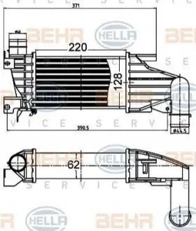 ПРОМЕЖУТОЧНЫЙ ОХЛАДИТЕЛЬ HELLA 8ML376988404