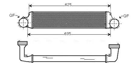 AVA BMW Інтеркулер E83 X3 2,0D-3,0D 04- AVA COOLING BW4280