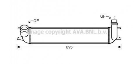 RENAULT Інтеркулер Laguna III 1.5/2.0dCi 07- AVA COOLING RTA4462 (фото 1)
