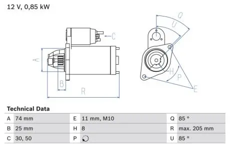 СТАРТЕР BOSCH 0 986 025 640