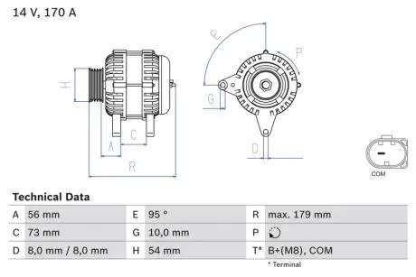 Генератор BOSCH 0 986 083 470