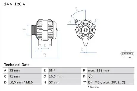 Генератор BOSCH 0 986 083 830
