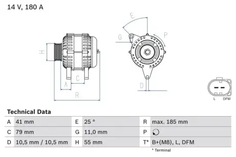 Генератор BOSCH 0 986 083 940