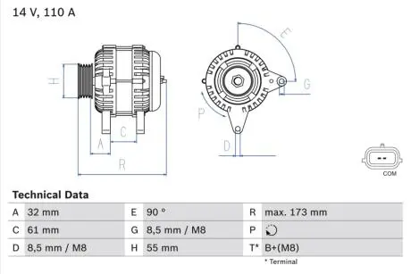Генератор BOSCH 0 986 083 980