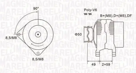 Генератор MAGNETI MARELLI 063731147010