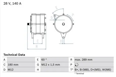 Генератор BOSCH 0 986 041 640