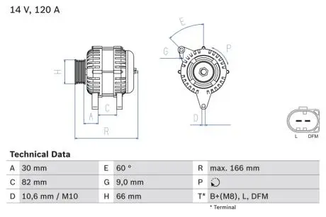 Генератор BOSCH 0 986 044 330