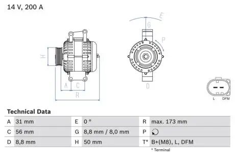 Генератор BOSCH 0 986 045 420