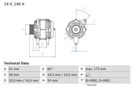Генератор BOSCH 0 986 046 230