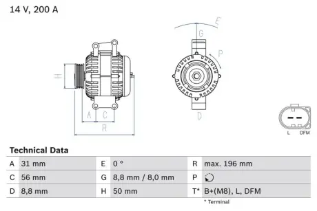 Генератор BOSCH 0 986 046 320