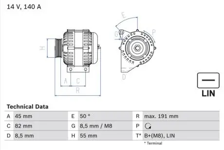 Генератор BOSCH 0 986 047 380