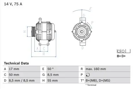 Генератор BOSCH 0 986 049 081