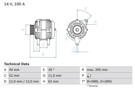 Генератор BOSCH 0 986 049 231