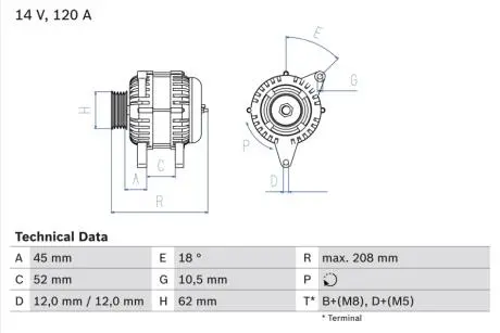 Генератор BOSCH 0 986 049 400