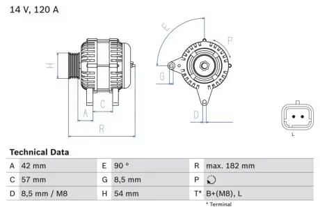 Генератор BOSCH 0 986 049 810