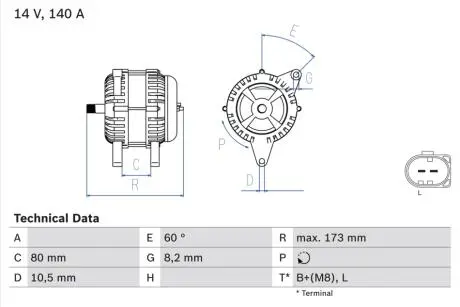 Генератор BOSCH 0 986 049 950