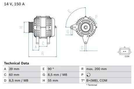 Генератор BOSCH 0 986 080 410