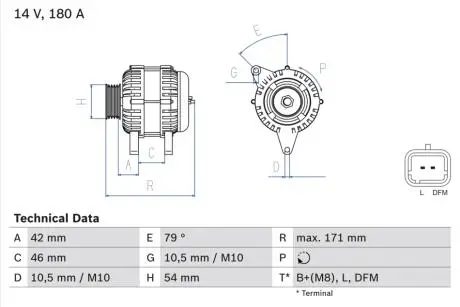 Генератор BOSCH 0 986 080 660