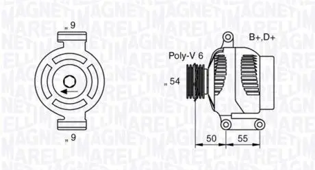 Фото 1 - генератор MAGNETI MARELLI 063358061010 Генератор MAGNETI MARELLI 063358061010 (фото 1)