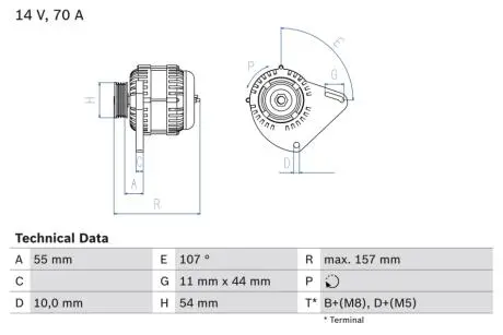 Генератор BOSCH 0 986 080 490