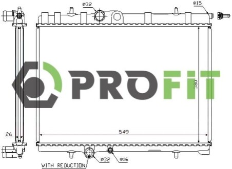 Радіатор охолоджування PROFIT 1740-0090 (фото 1)