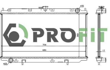 Радіатор охолоджування PROFIT 1740-0255