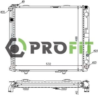 Радиатор охлаждения PROFIT 1740-0321