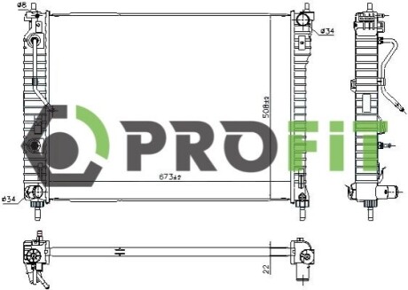 Радіатор охолоджування PROFIT 1740-0393