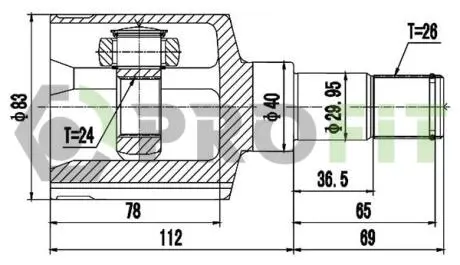 Фото 1 - шРКШ зі змазкою в комплекті PROFIT 2810-2056 ШРКШ зі змазкою в комплекті PROFIT 2810-2056 (фото 1)
