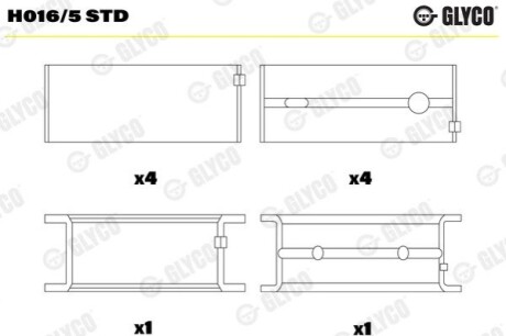 Вкладиші Glyco H016/5 STD