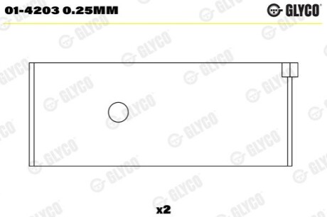 Вкладиші Glyco 01-4203 0.25MM