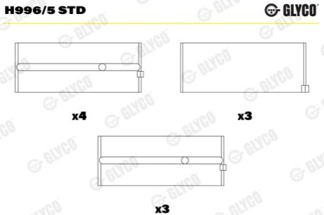 Вкладиші Glyco H996/5 STD
