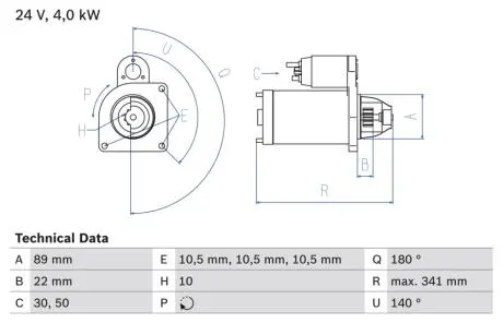 Стартер BOSCH 0 986 017 880