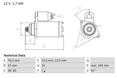 Стартер BOSCH 0 986 020 320