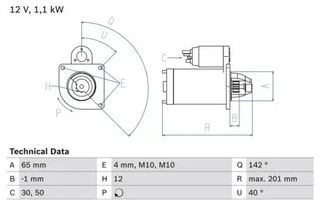 Стартер BOSCH 0 986 021 741