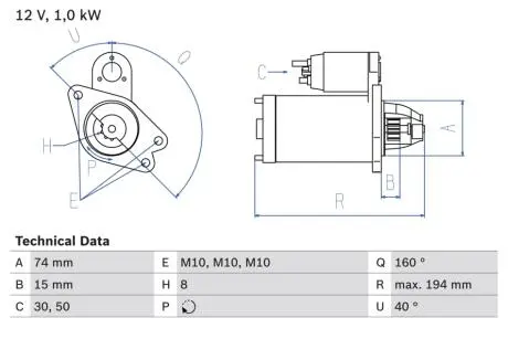 Стартер BOSCH 0 986 023 920