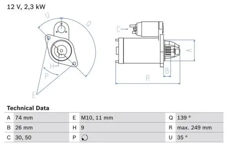 Стартер BOSCH 0 986 024 120