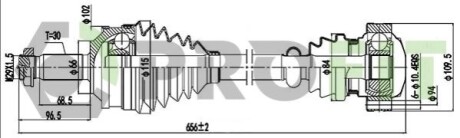 Піввісь PROFIT 2730-3042