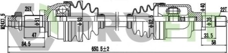 Піввісь PROFIT 2730-1116