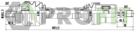 Піввісь PROFIT 2730-3028