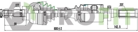 Полуось PROFIT 2730-0864